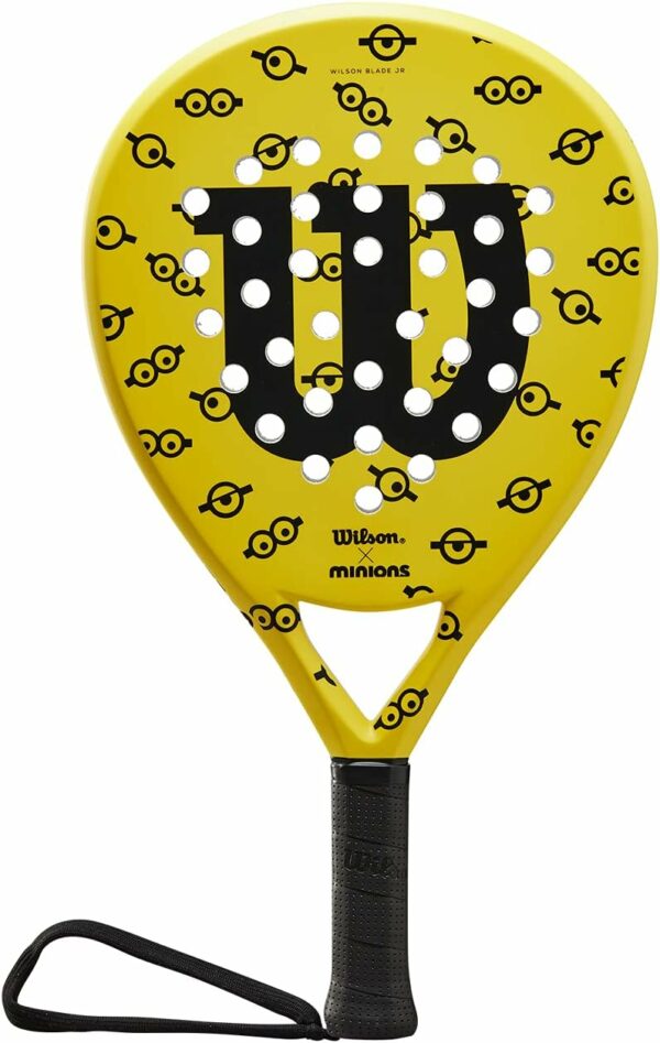 Wilson Raquette de Padel Minions Junior Eyes, pour Enfants et Adolescents, Fibre de Verre